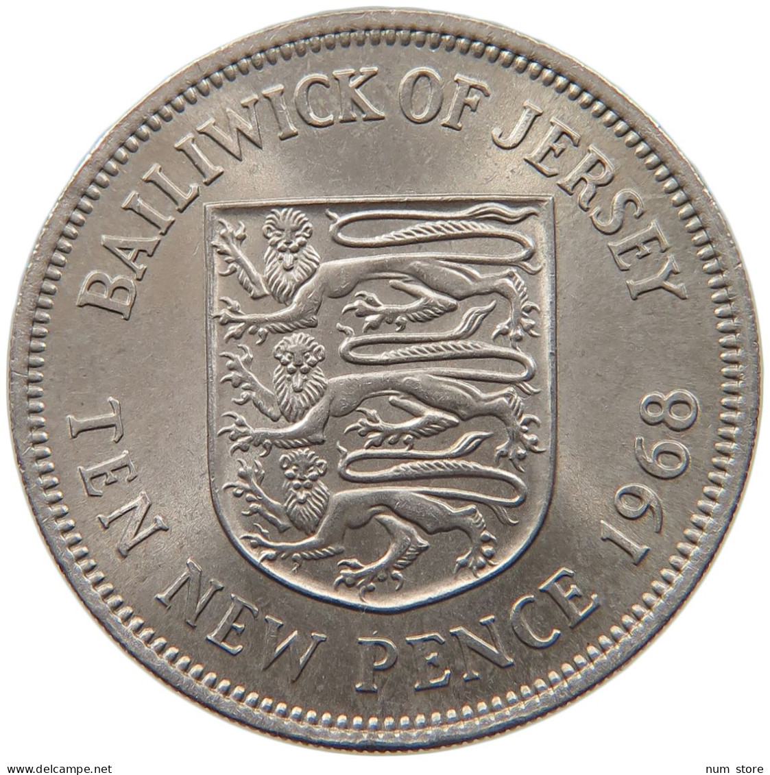 JERSEY 10 PENCE 1968 ELIZABETH II. (1952-2022) #MA 099598 - Jersey