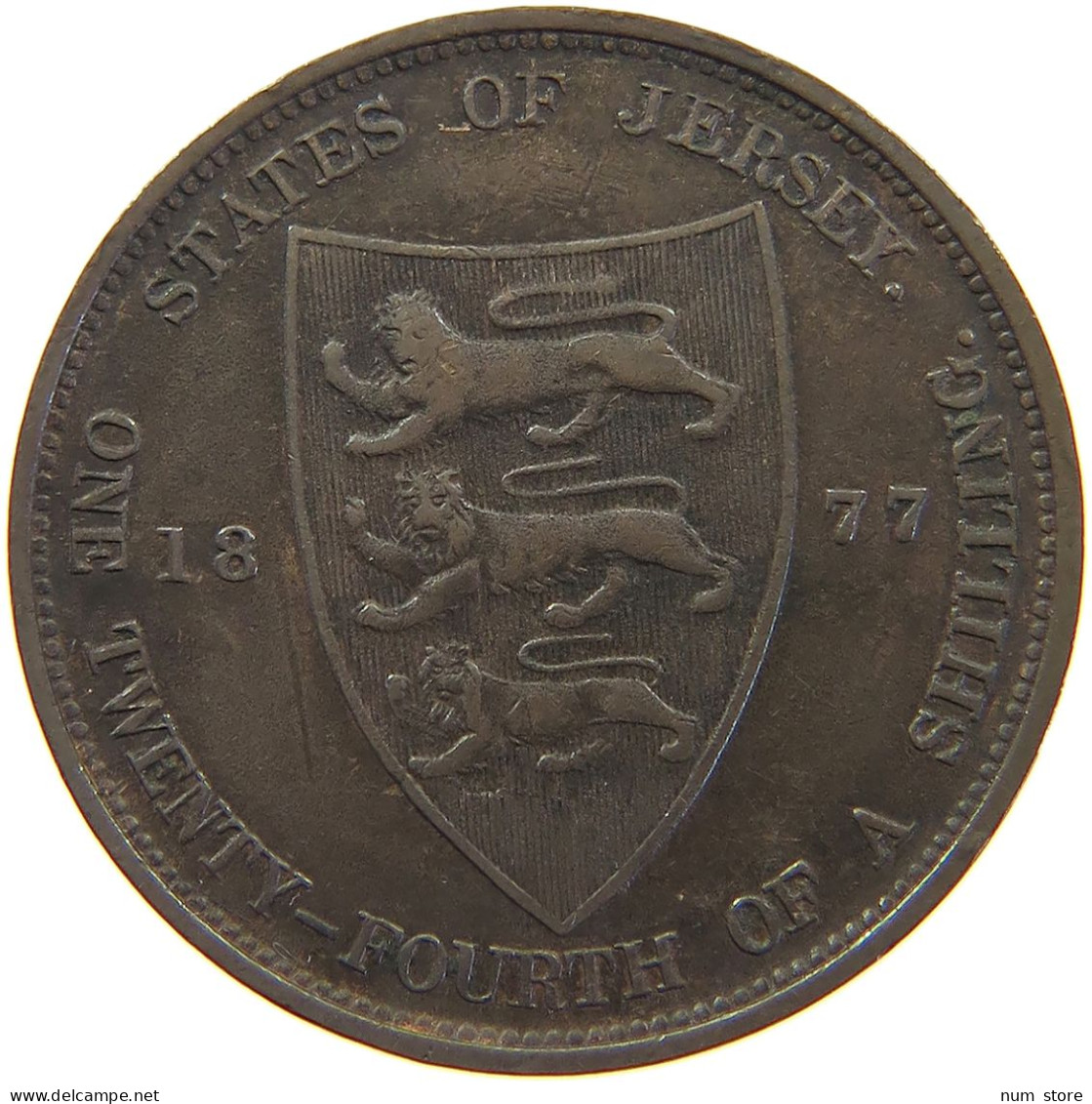 JERSEY 1/24 SHILLING 1877 VICTORIA 1837-1901 #MA 064949 - Jersey