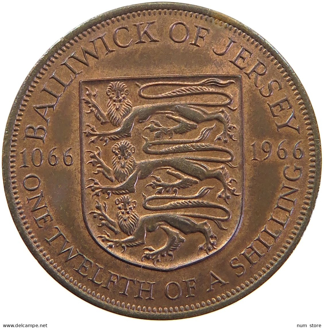 JERSEY 1/12 SHILLING 1966 ELIZABETH II. (1952-) #MA 064929 - Jersey