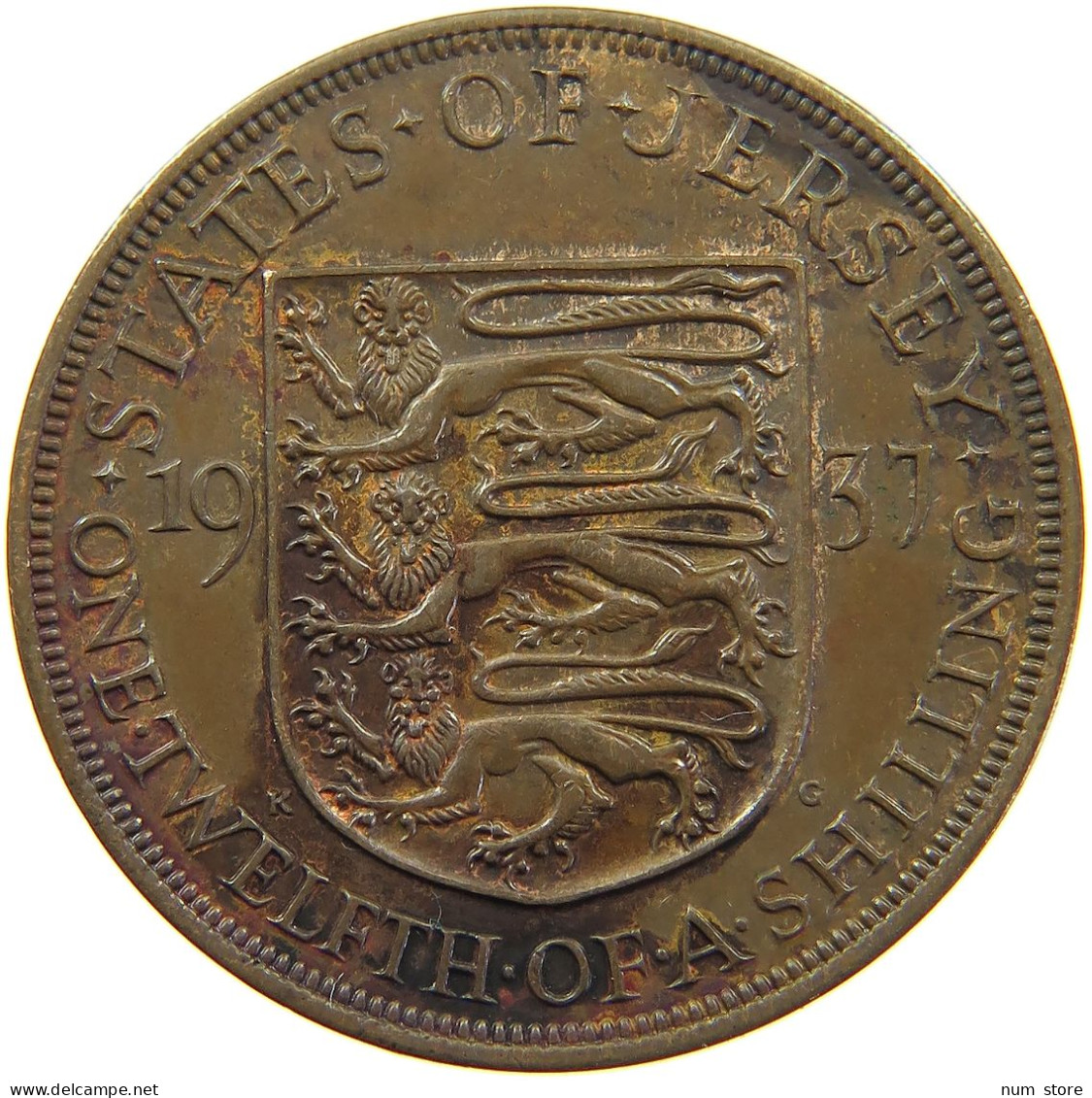 JERSEY 1/12 SHILLING 1937 GEORGE V. (1910-1936) #MA 101977 - Jersey