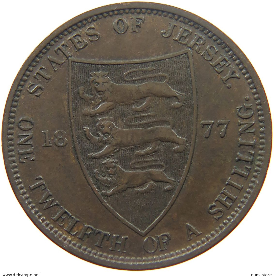 JERSEY 1/12 SHILLING 1877  #MA 025017 - Jersey