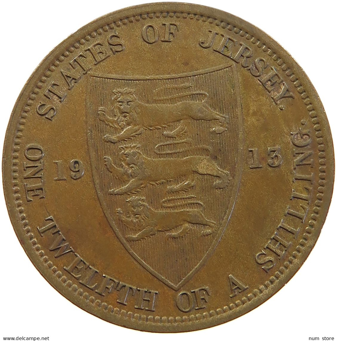 JERSEY 1/12 SHILLING 1913 GEORGE V. (1910-1936) #MA 064938 - Jersey