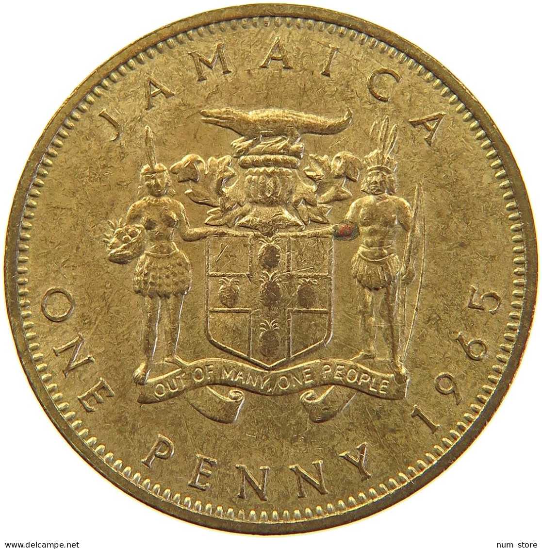 JAMAICA PENNY 1965 ELIZABETH II. (1952-) #MA 063065 - Japon