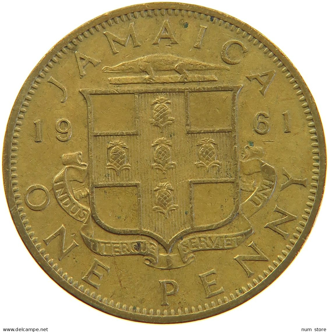 JAMAICA PENNY 1961 ELIZABETH II. (1952-) #MA 063064 - Japon