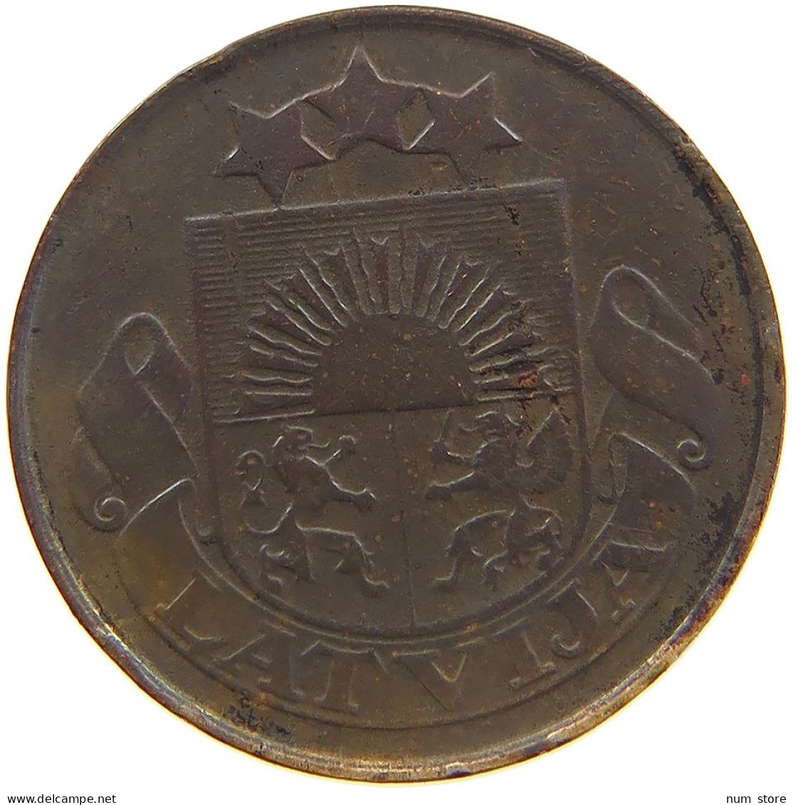 LATVIA SANTIMS 1922  #MA 026084 - Letland