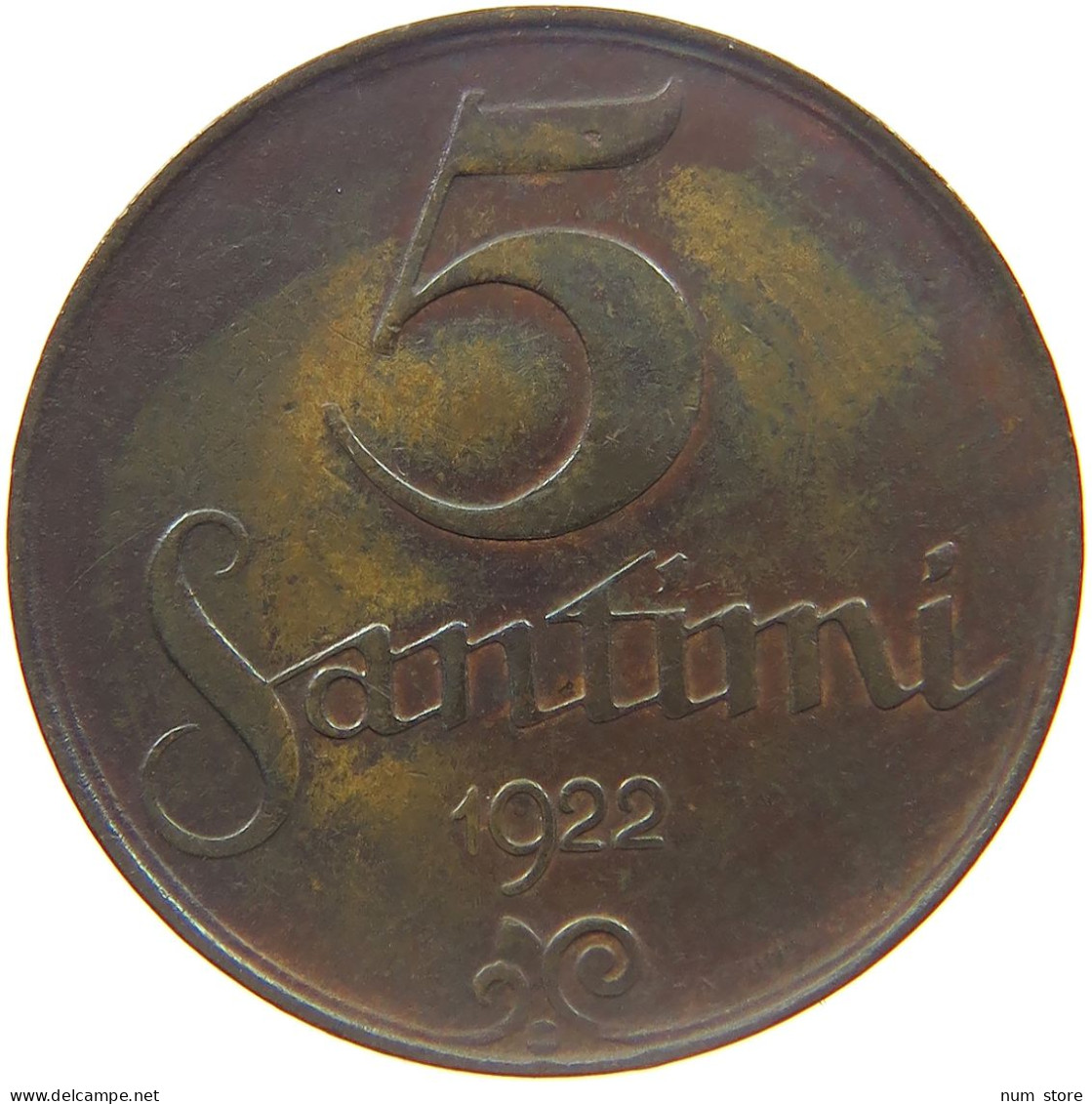 LATVIA 5 SANTIMI 1922  #MA 024594 - Lettonie