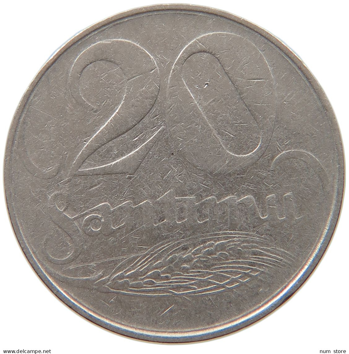 LATVIA 20 SANTIMU 1922  #MA 063000 - Latvia