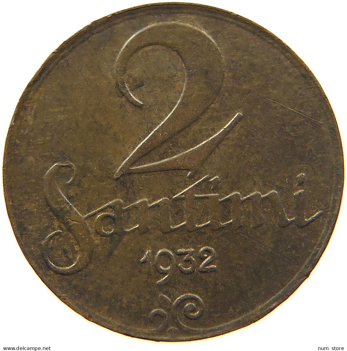 LATVIA 2 SANTIMI 1932  #MA 100830 - Lettonie