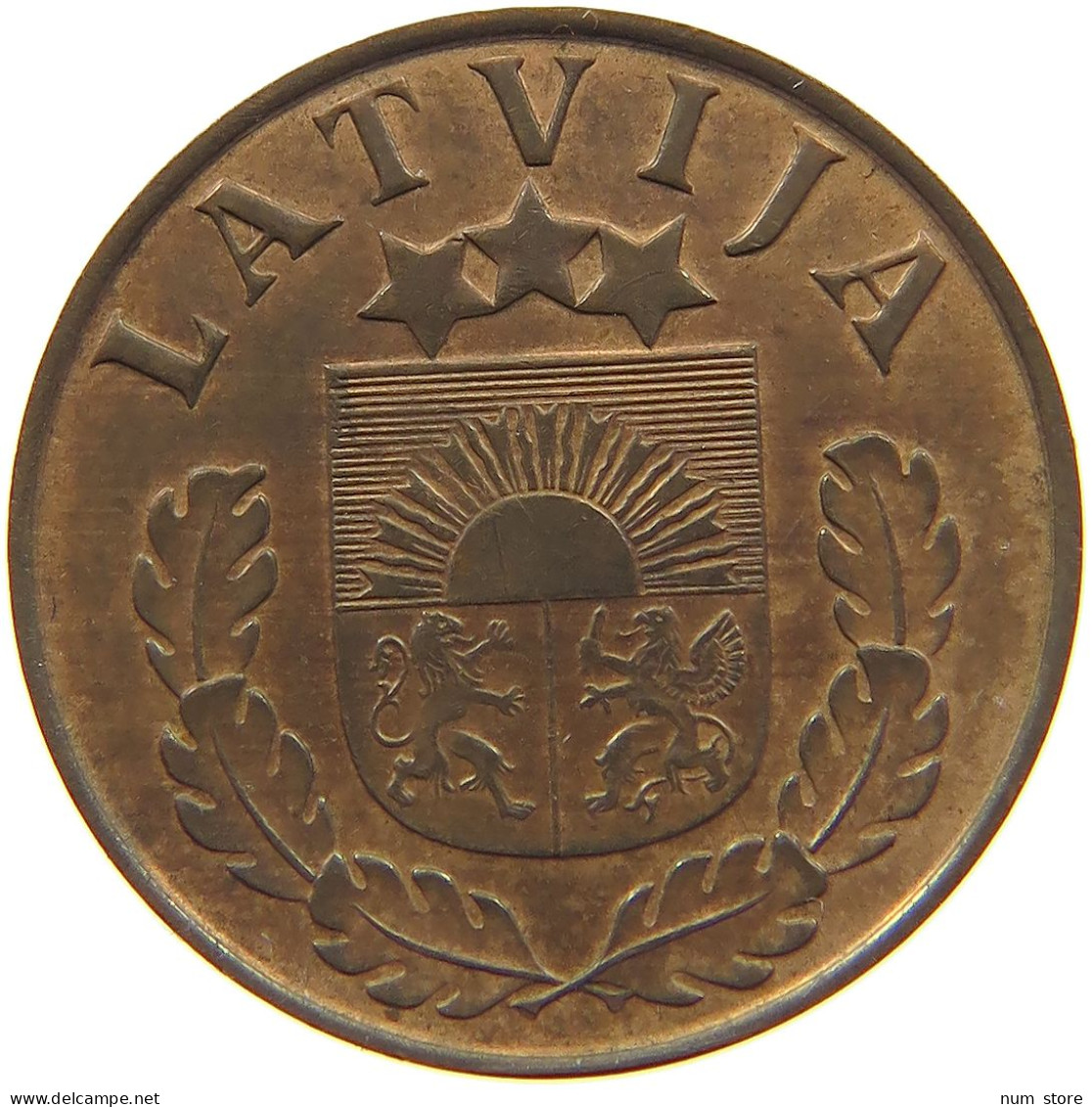 LATVIA 2 SANTIMI 1939  #MA 022614 - Lettonia