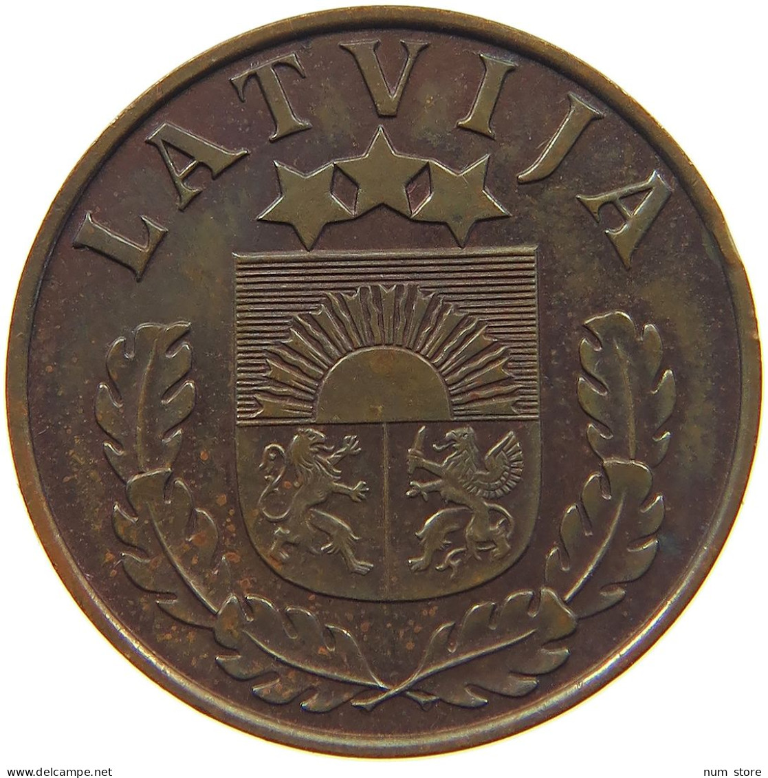 LATVIA 2 SANTIMI 1939  #MA 022613 - Lettonia