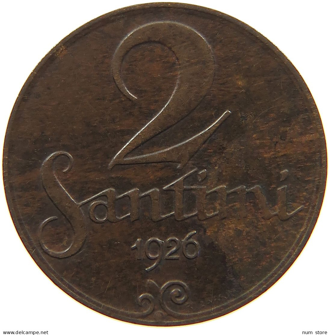 LATVIA 2 SANTIMI 1926  #MA 063006 - Latvia