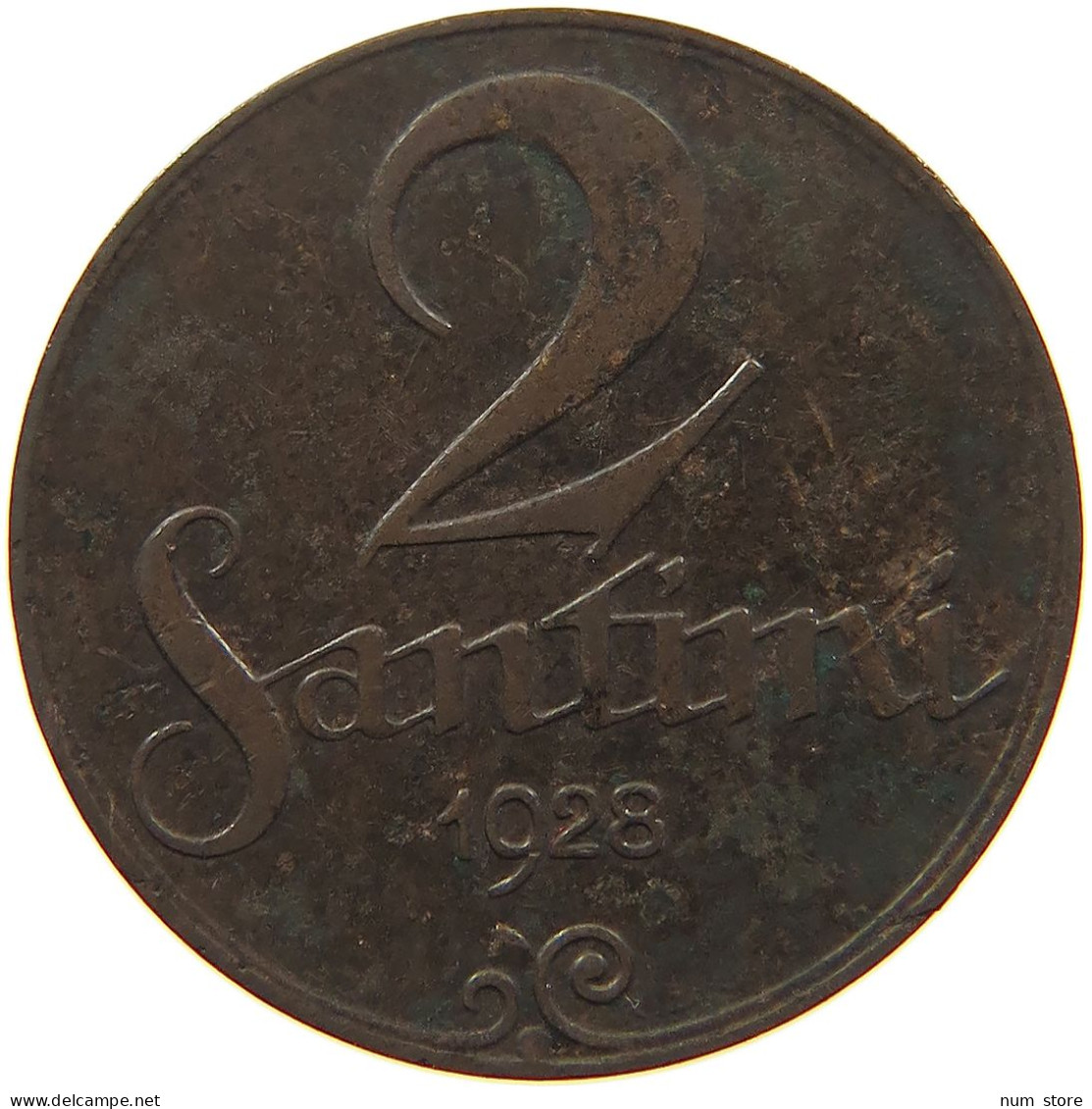 LATVIA 2 SANTIMI 1928  #MA 063005 - Lettonie