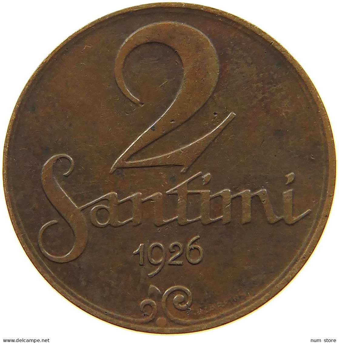 LATVIA 2 SANTIMI 1926  #MA 100831 - Lettonia