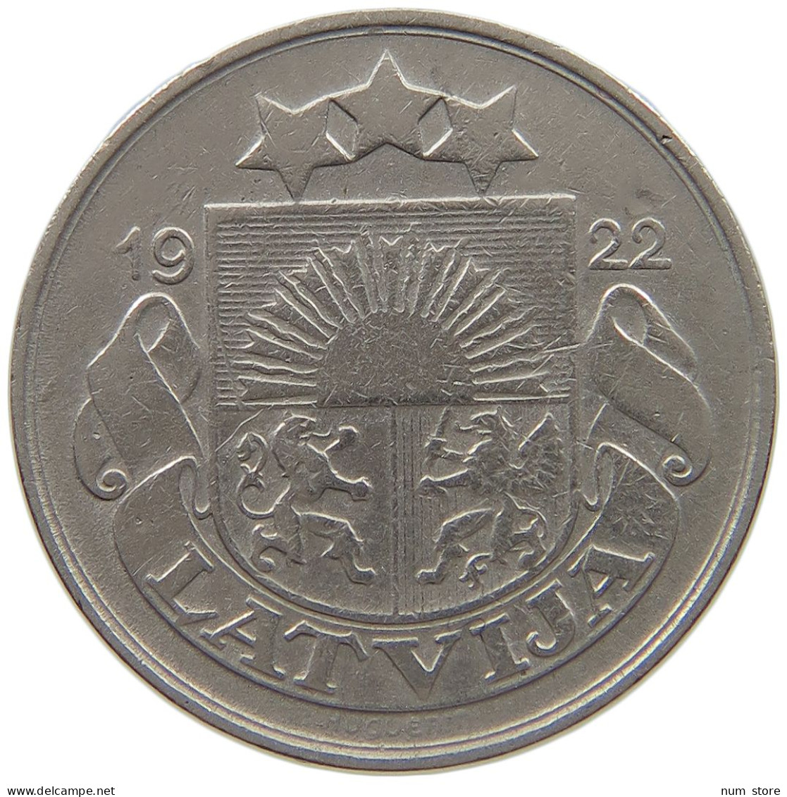 LATVIA 10 SANTIMI 1922  #MA 024577 - Latvia