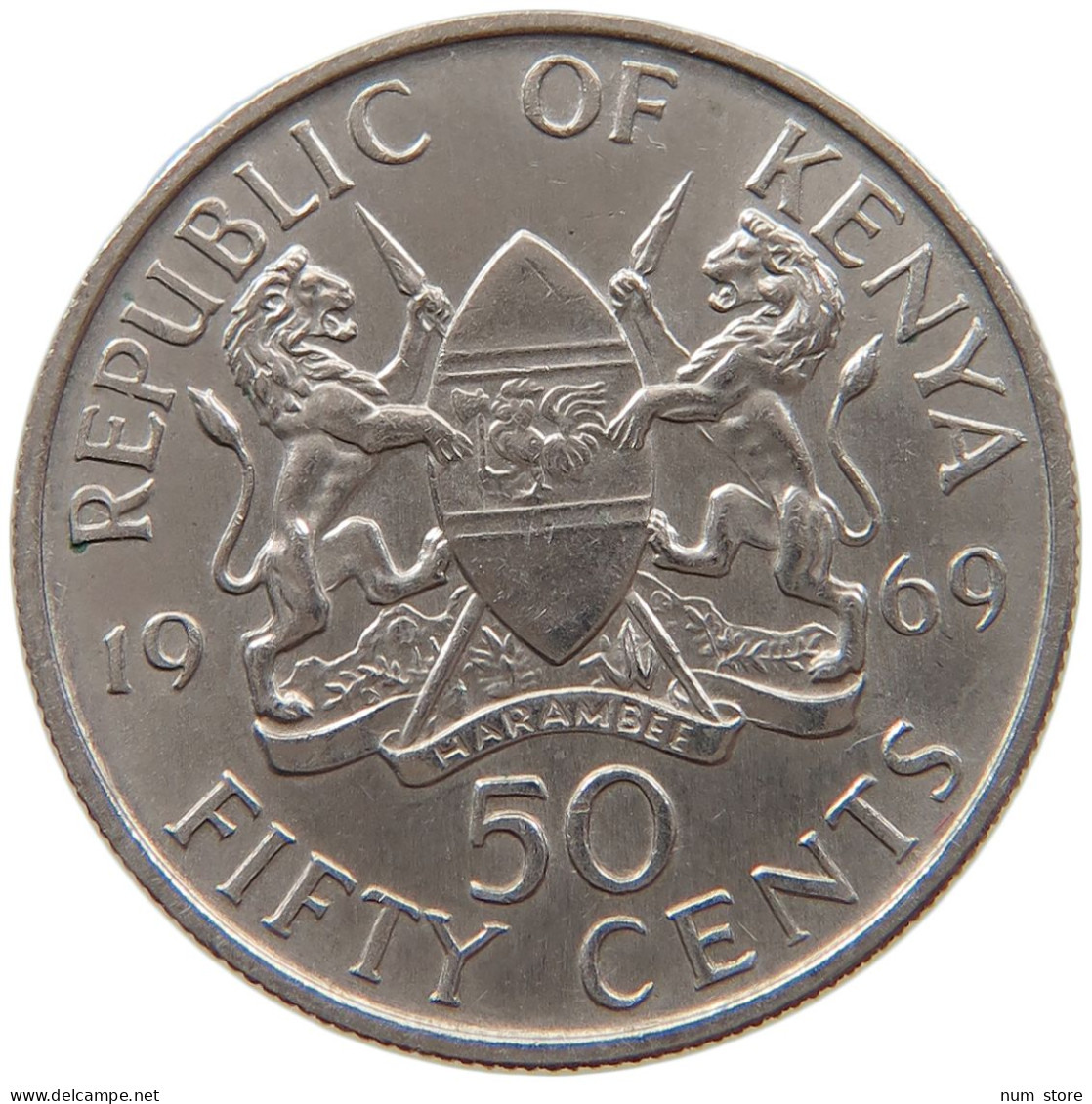 KENYA 50 CENTS 1969  #MA 066963 - Kenia