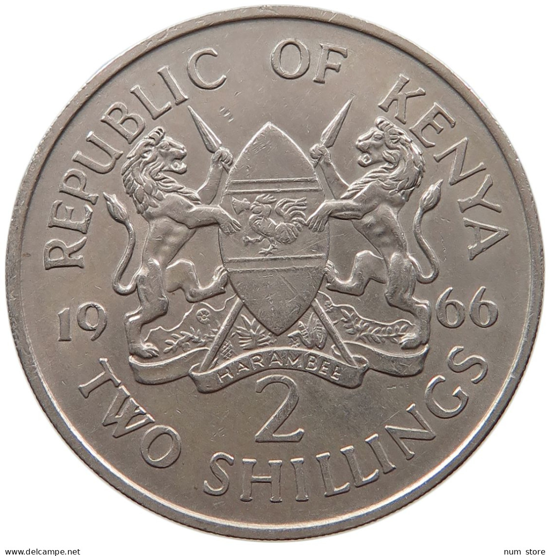 KENYA 2 SHILLINGS 1966  #MA 066851 - Kenia