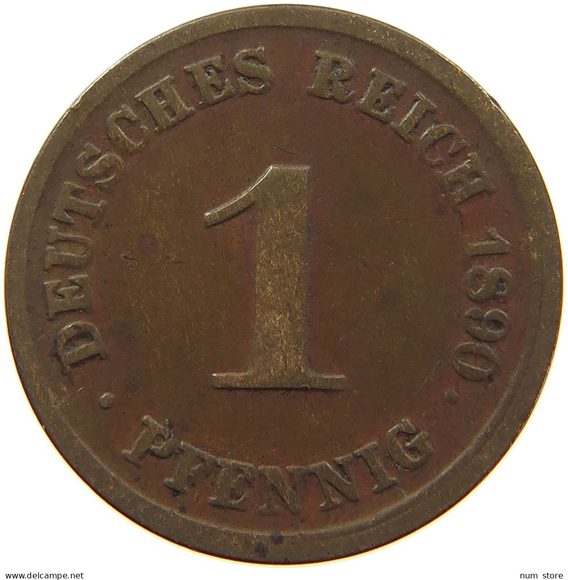 KAISERREICH PFENNIG 1890 D  #MA 068509 - 1 Pfennig