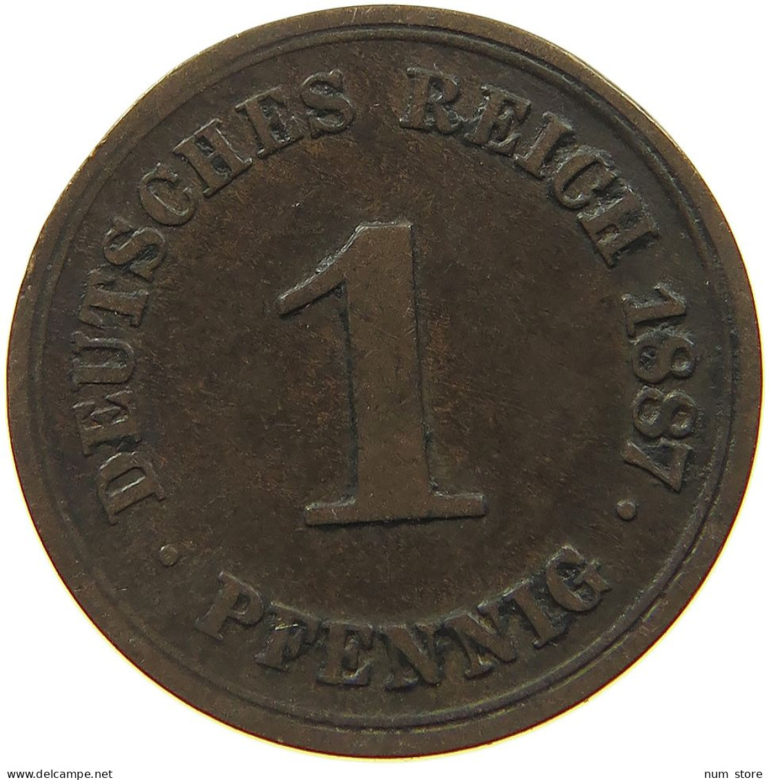 KAISERREICH PFENNIG 1887 A  #MA 100145 - 1 Pfennig