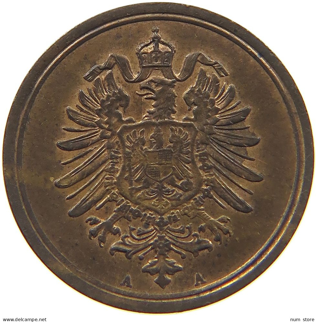 KAISERREICH PFENNIG 1876 A  #MA 022654 - 1 Pfennig
