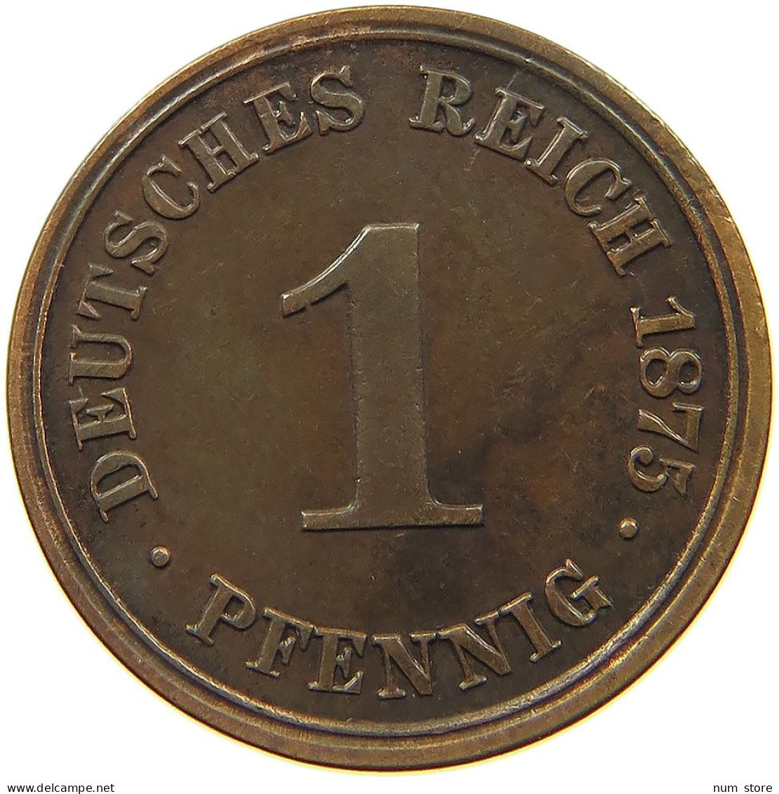 KAISERREICH PFENNIG 1875 J  #MA 100116 - 1 Pfennig