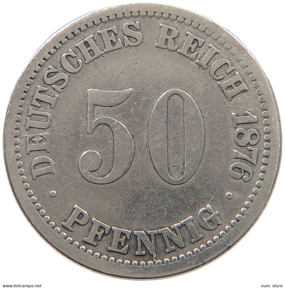 KAISERREICH 50 PFENNIG 1876 A  #MA 021119 - 50 Pfennig