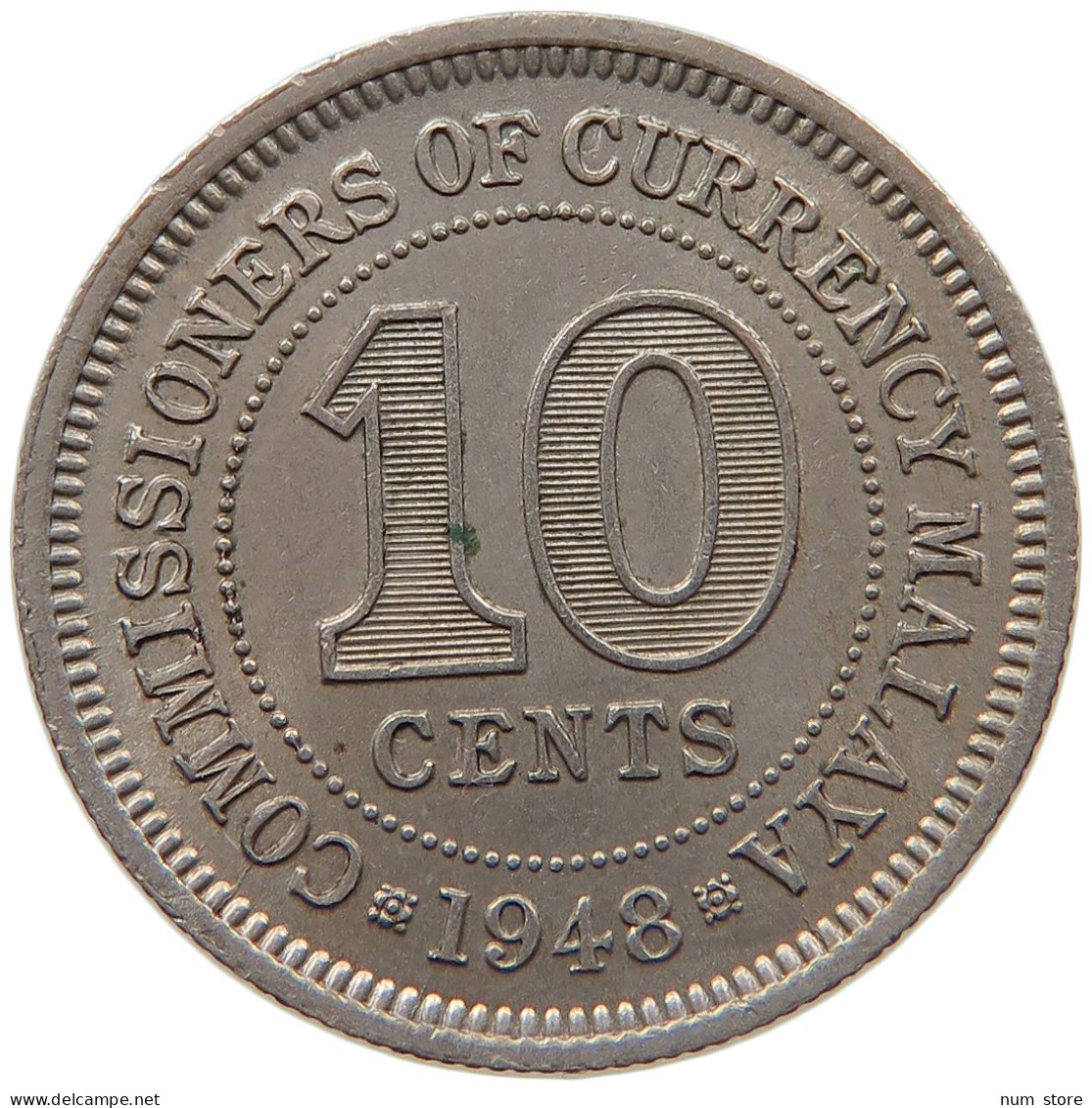 MALAYA 10 CENTS 1948 GEORGE VI. (1936-1952) #MA 067683 - Malaysie