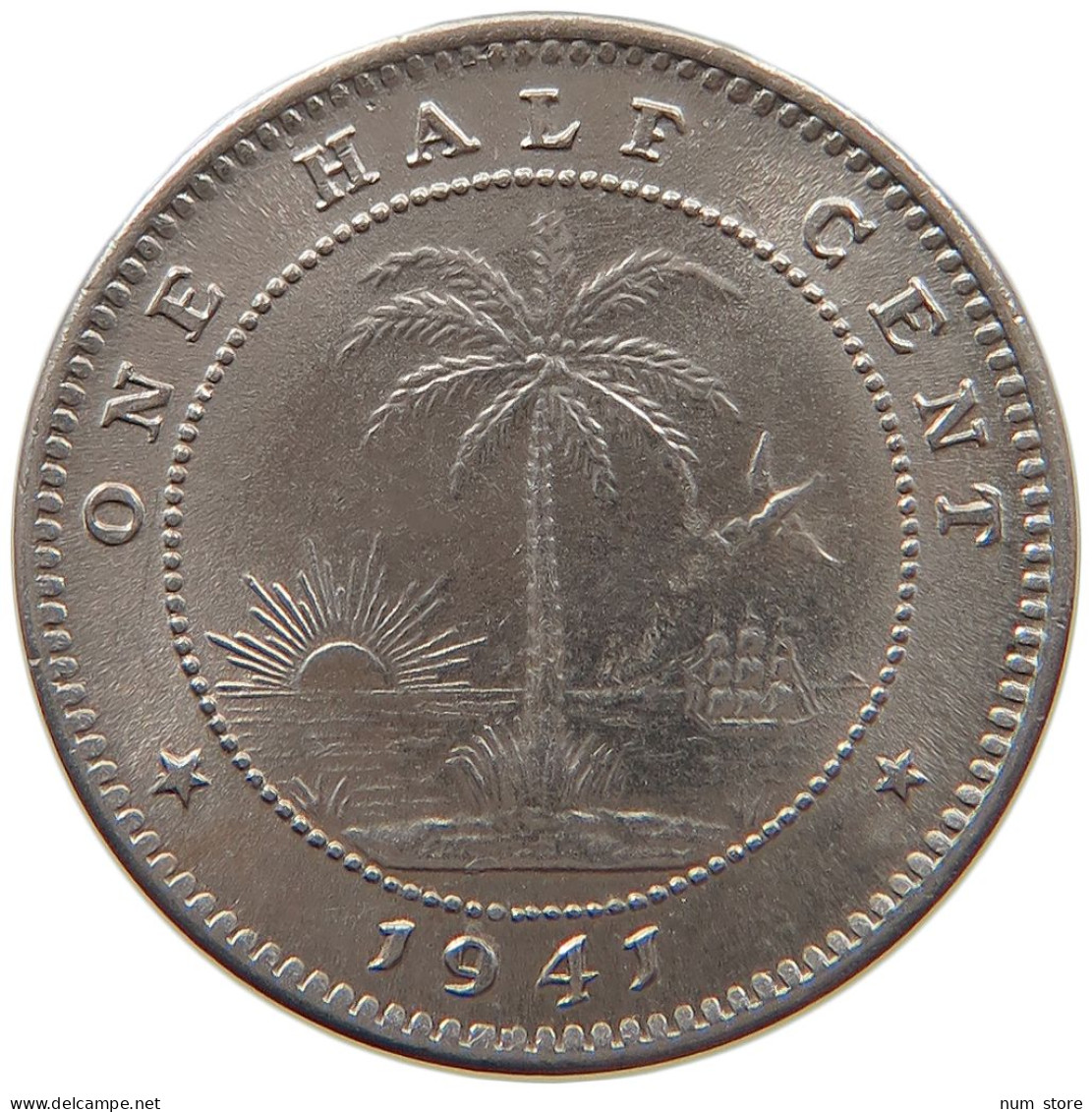 LIBERIA 1/2 CENT 1941  #MA 063991 - Liberia