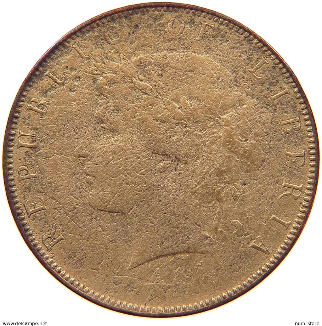 LIBERIA CENT 1896  #MA 067453 - Liberia