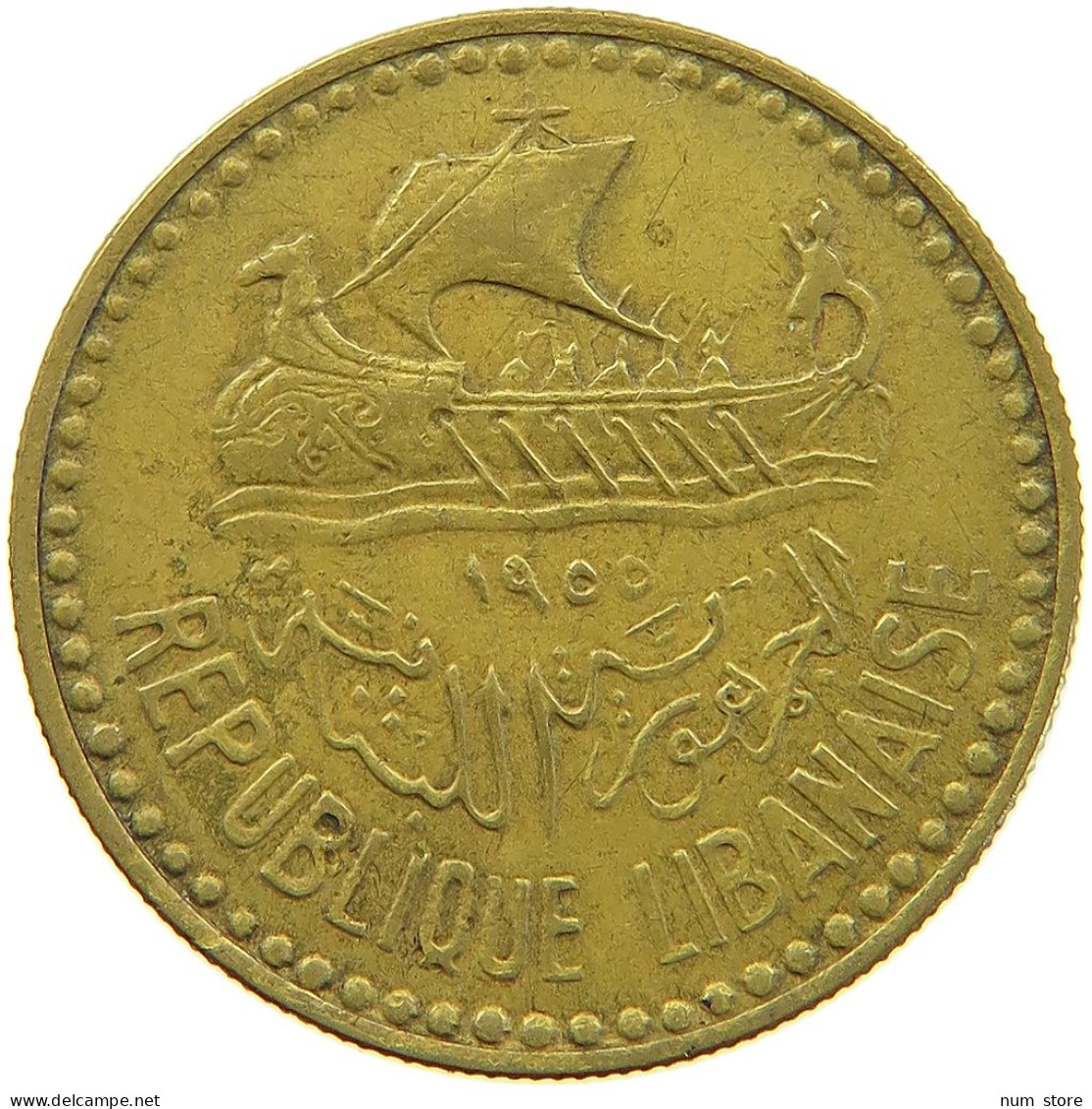 LEBANON 5 PIASTRES 1955  #MA 066205 - Lebanon