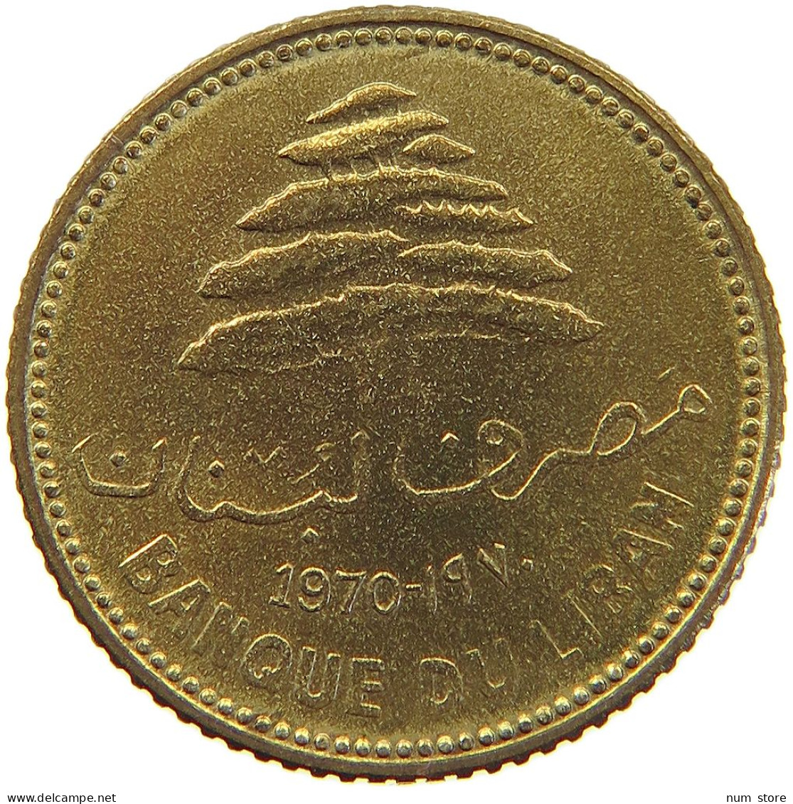 LEBANON 5 PIASTRES 1970  #MA 066214 - Líbano