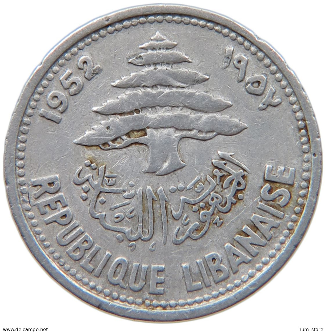 LEBANON 5 PIASTRES 1952  #MA 066190 - Libano
