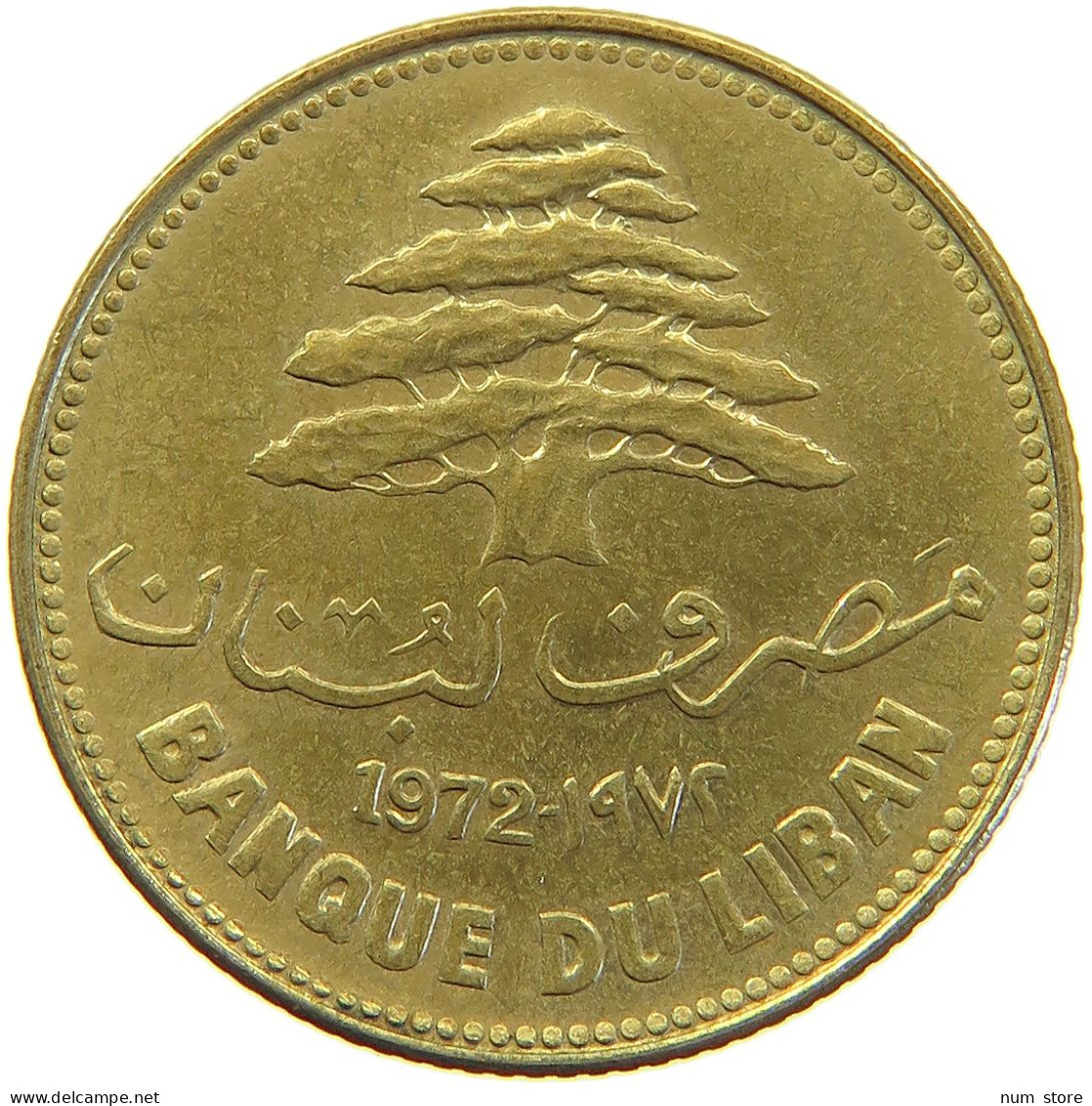 LEBANON 25 PIASTRES 1972  #MA 066195 - Líbano