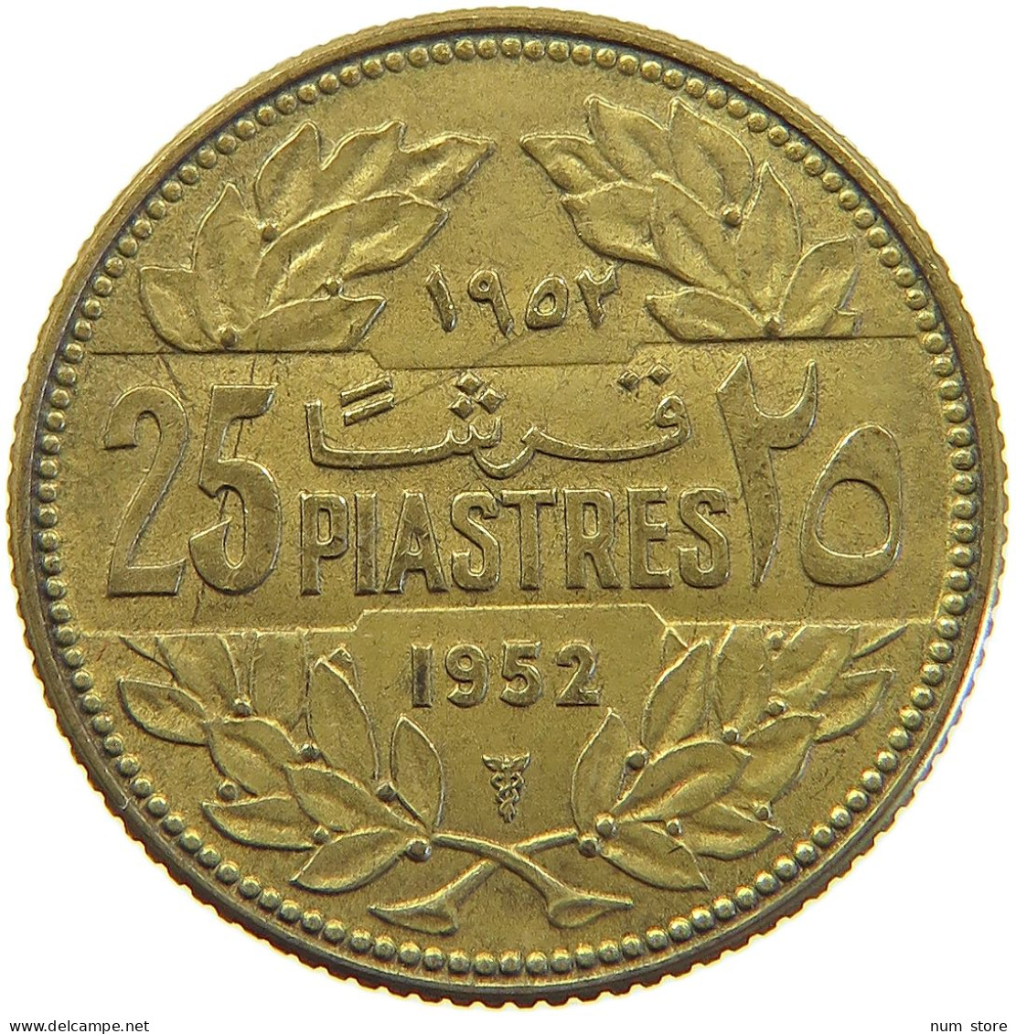 LEBANON 25 PIASTRES 1952  #MA 066197 - Libanon