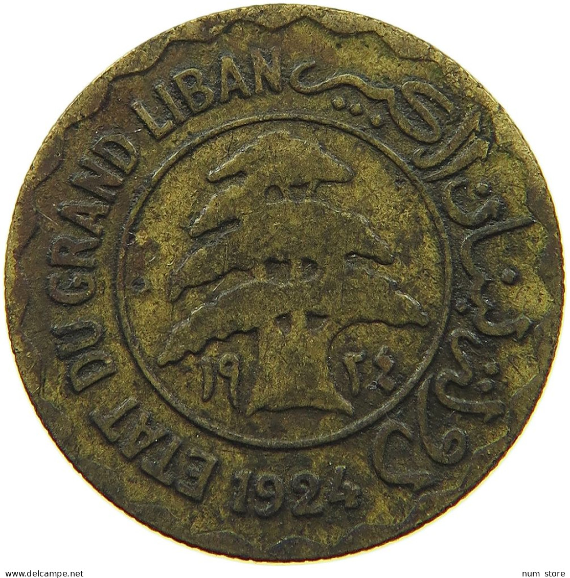 LEBANON 2 PIASTRES 1924  #MA 099279 - Lebanon