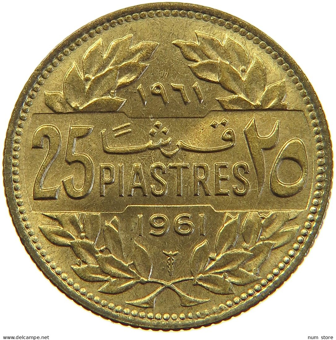 LEBANON 25 PIASTRES 1961  #MA 066198 - Libanon