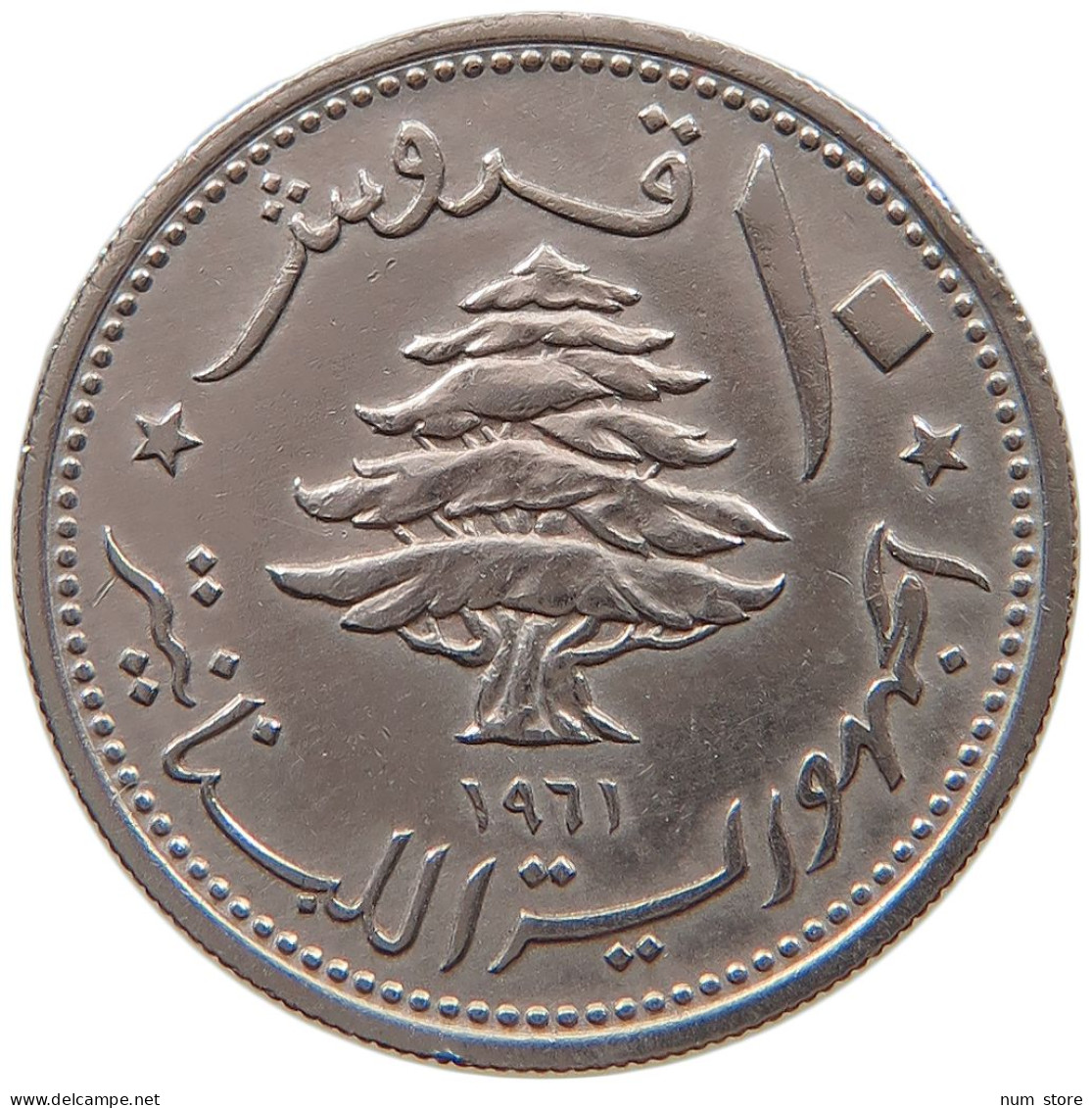 LEBANON 10 PIASTRES 1961  #MA 068715 - Libano