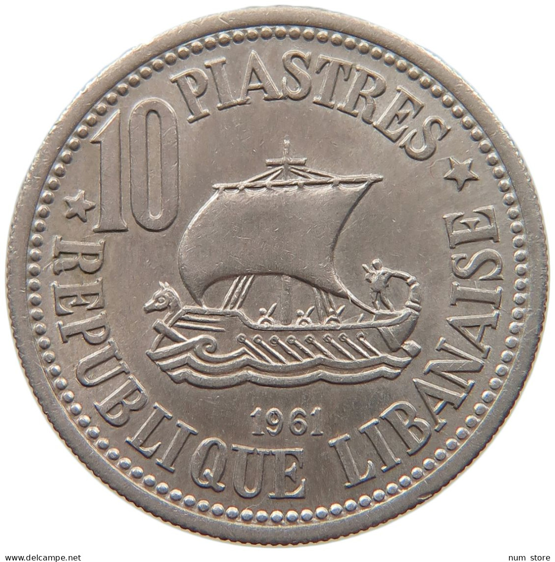 LEBANON 10 PIASTRES 1961  #MA 066188 - Lebanon