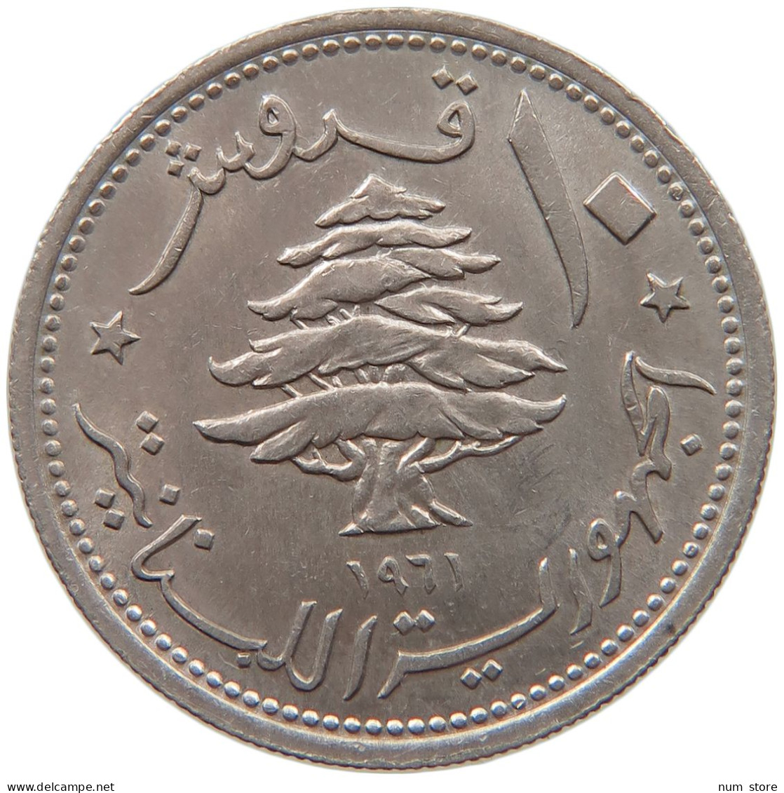 LEBANON 10 PIASTRES 1961  #MA 066188 - Libanon