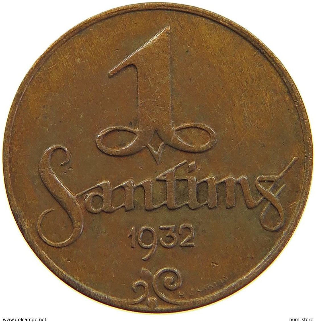 LATVIA SANTIMS 1932  #MA 100724 - Letonia
