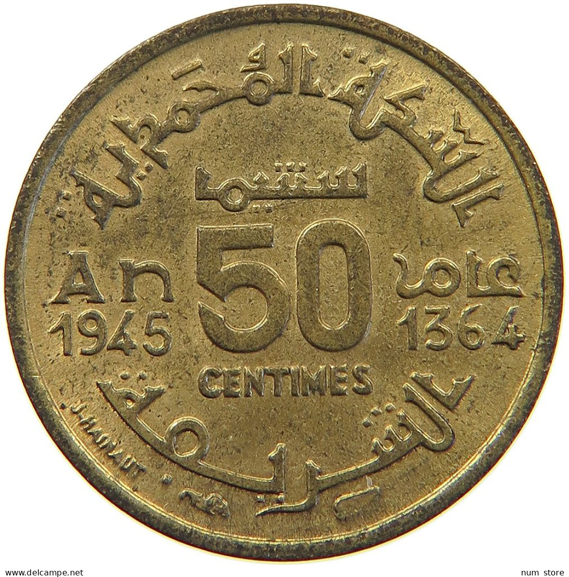 MOROCCO 50 CENTIMES 1945  #MA 066388 - Maroc