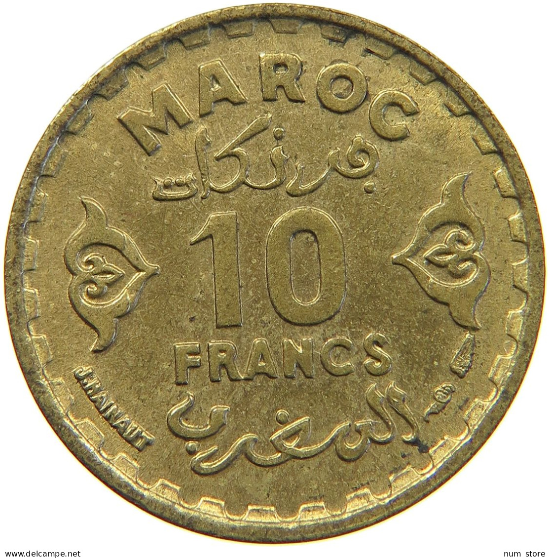 MOROCCO 10 FRANCS 1371  #MA 066387 - Maroc