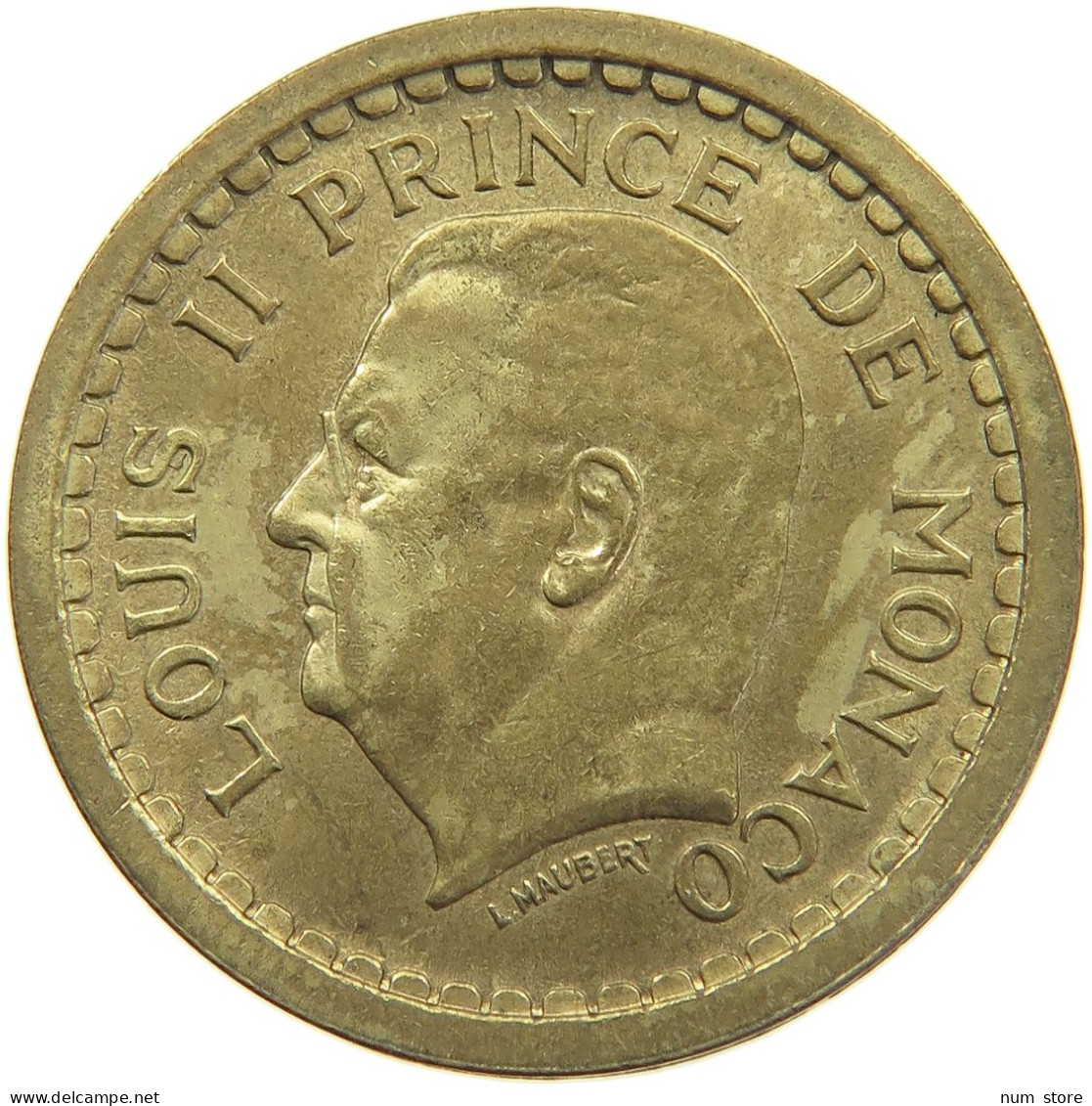 MONACO 2 FRANCS 1945  #MA 021924 - 1922-1949 Luigi II