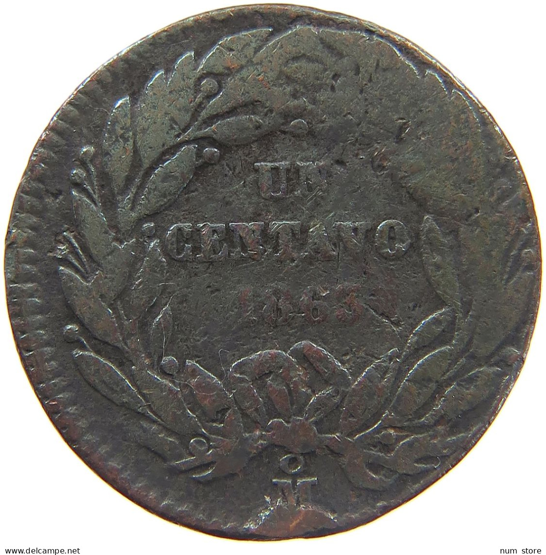 MEXICO CENTAVO 1863  #MA 023487 - Mexique