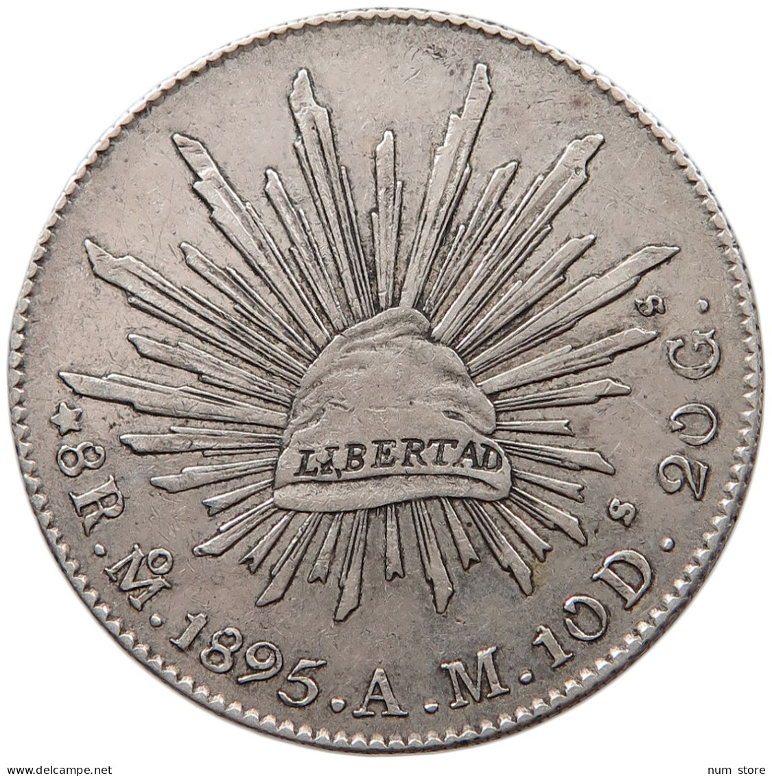 MEXICO 8 REALES 1895 AM MEXICO CITY MO AM #MA 068370 - Mexique