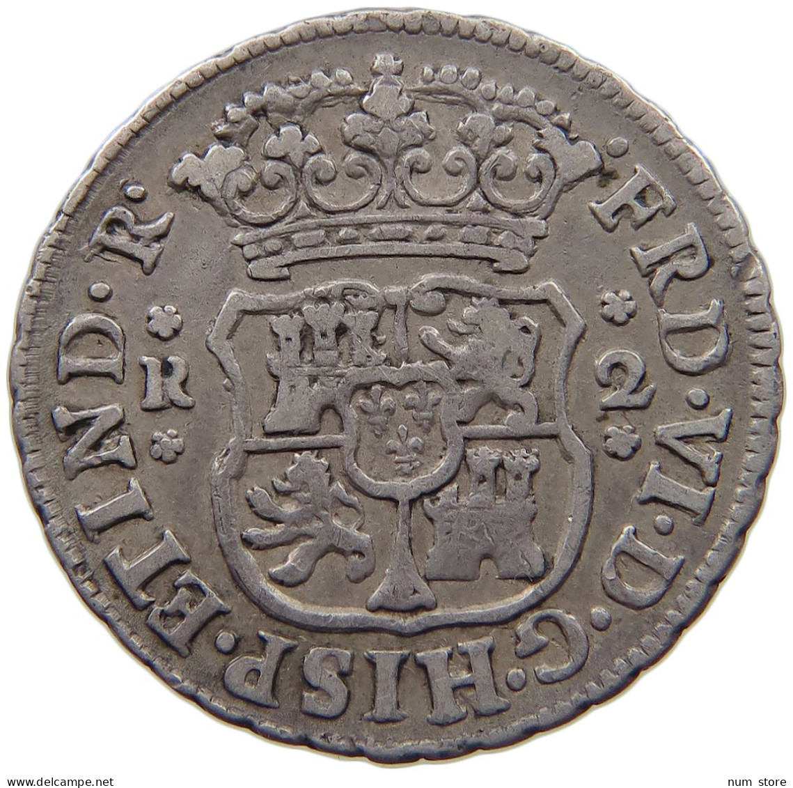 MEXICO 2 REALES 1749 MO FERNANDO VI #MA 024904 - Mexique