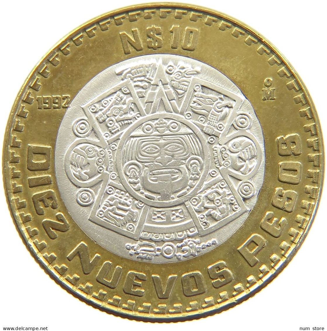 MEXICO 10 PESOS 1992  #MA 025622 - Mexique