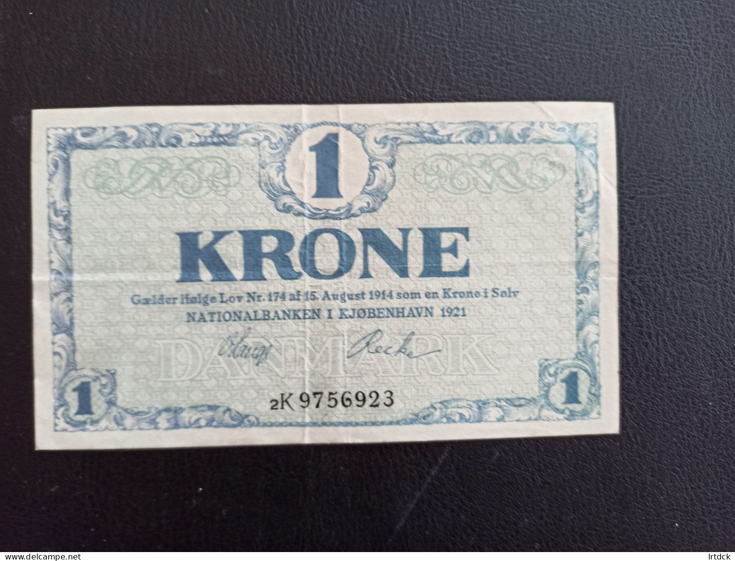 Billet Danemark 1 Krone 1921 - Danemark