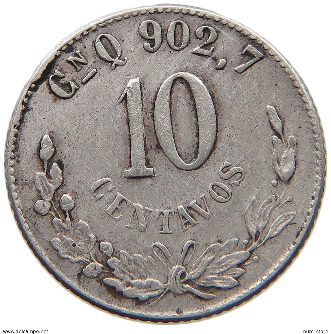 MEXICO 10 CENTAVOS 1901 CNQ CULIACAN #MA 024405 - Mexique