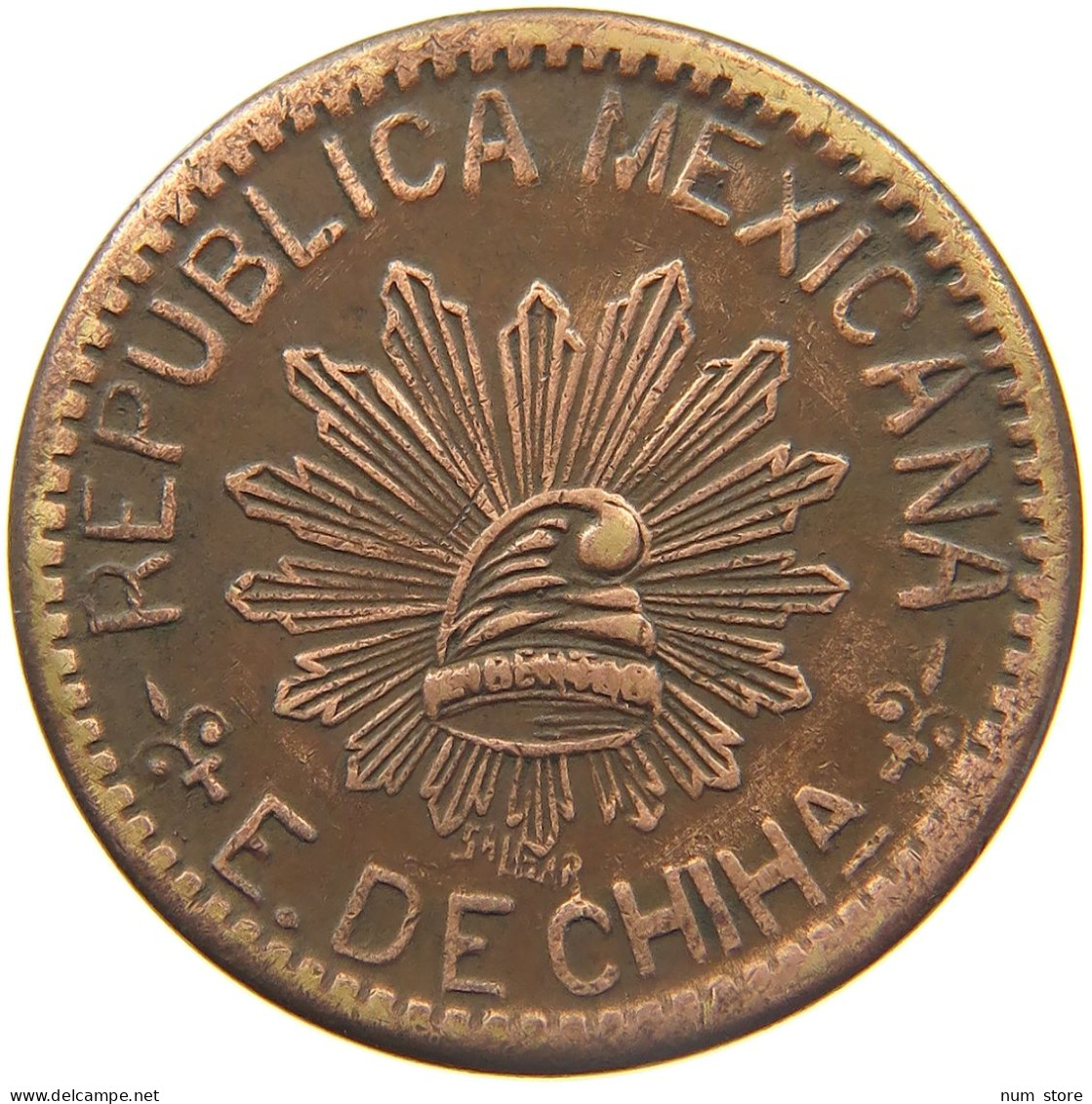 MEXICO 10 CENTAVOS 1915 CHIHUAHUA #MA 024432 - Mexique