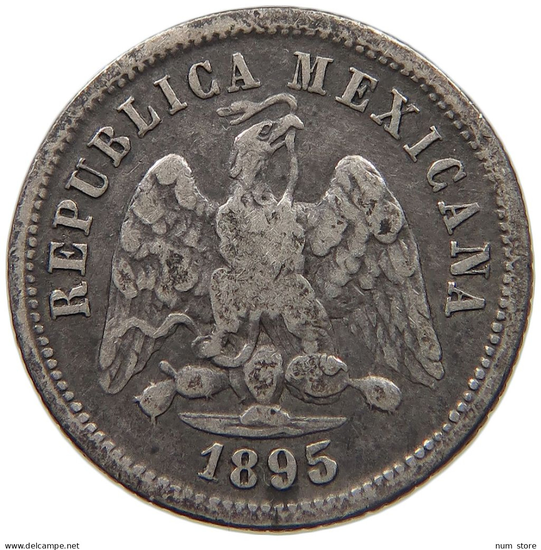 MEXICO 10 CENTAVOS 1895 ZACATECAS #MA 024406 - Mexique